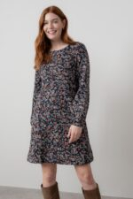 Spruce Ditsy Print Swing Dress Cosmos - Image 4
