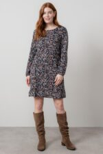Spruce Ditsy Print Swing Dress Cosmos - Image 3