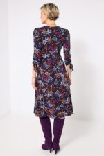 Winter Walks Leaf Print Jersey Dress - Image 3