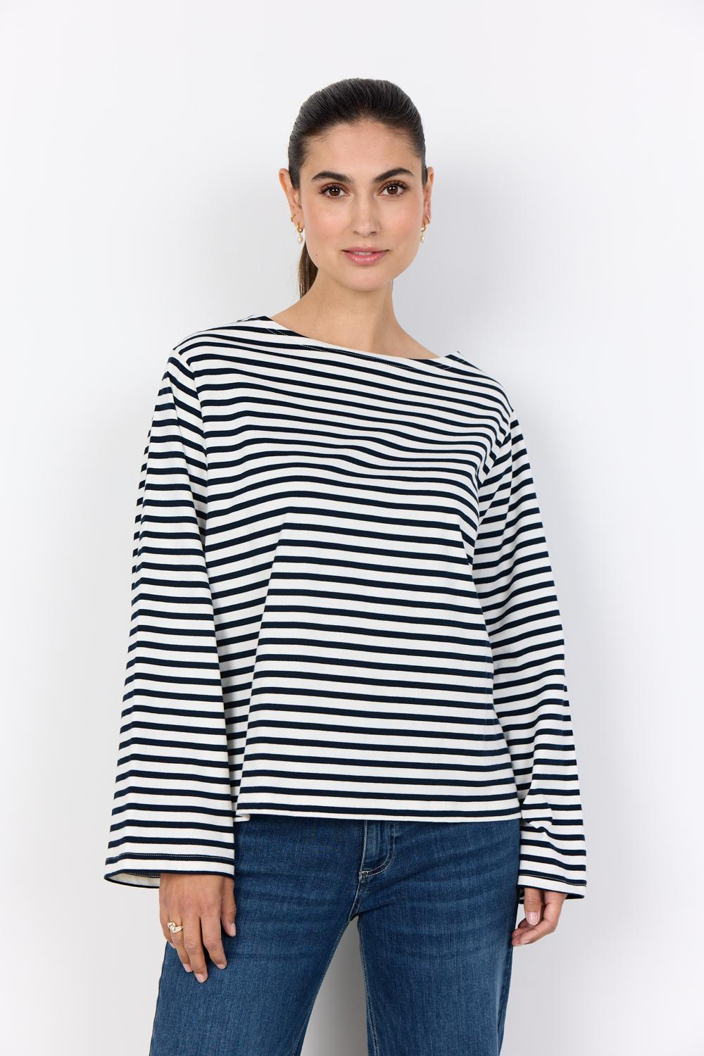 sc-bri-1-6910-5 SC-Bri 1 Striped Long Sleeve Top - Image 1