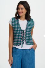 Vander Quilted Waistcoat Heart Tile
