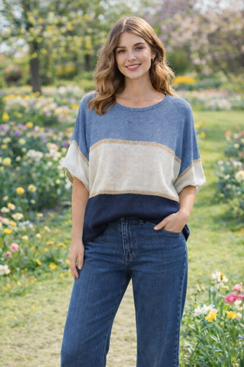 2458_stripe_knit_jumper1 Stripe Knit Jumper 2458 - Image 1