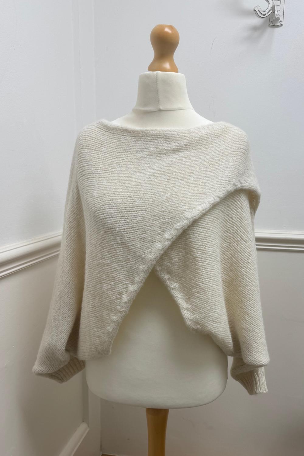 5067_cream_wrap_jumper3 Wrap Jumper 5067 - Image 1