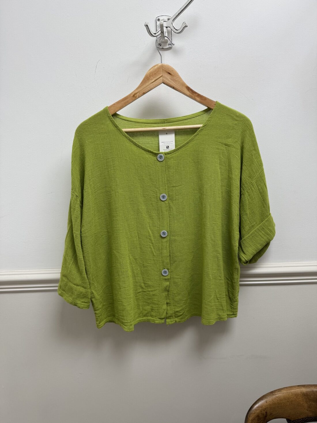 Cotton Button Front Top 9163