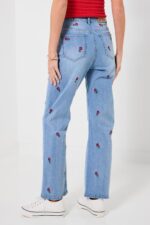 Amelia Floral Embroidered Jeans - Image 2