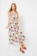 Charlotte Floral Cotton Dobby Dress - Image 2