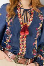 Festival Fun Embroidered Blouse - Image 3