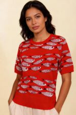 Fish Short Sleeve Crew Jumper