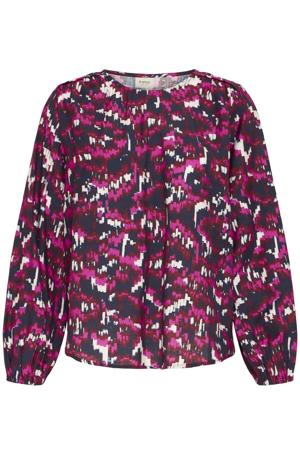 frariana-blouse-very-berry3 FRAriana BL 14 Round Neck Blouse - Image 1