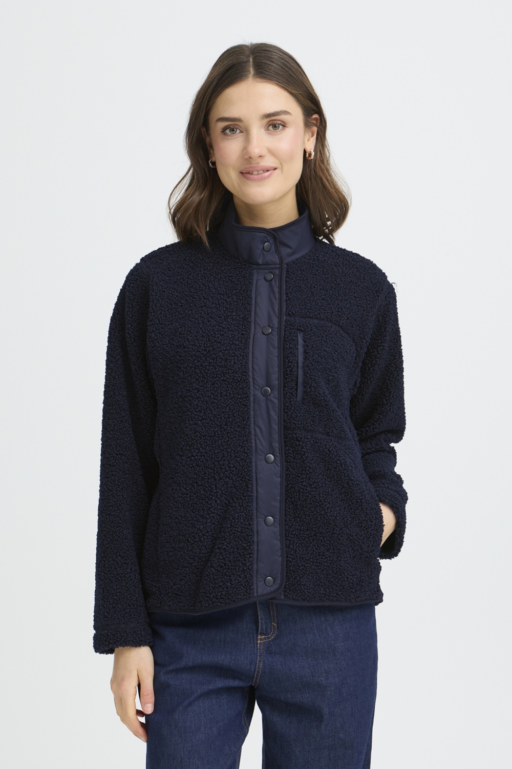 frmikala-sherpa-jacket-navy-blazer6 FRMikala JA 4 Boucle Jacket - Image 1