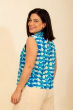 Nikki Sleeveless Top in Bauhaus Moons - Image 2