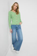 Penny Embroidered Floral Cable Knit - Image 3