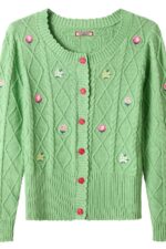 Penny Embroidered Floral Cable Knit - Image 5