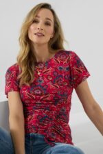 Summer Spice Rushed Side Jersey Top