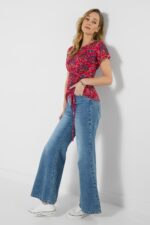 Summer Spice Rushed Side Jersey Top - Image 4