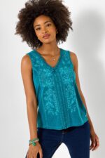 Summer Sun Embroidered Vest