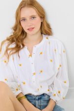 Sunshine Embroidered Cotton Blouse