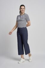 638C Wide Leg Culotte with Button Detail