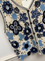Beaded Crochet Waistcoat - Image 3