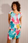 Butterfly Floral Linen Dress