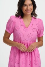 Kim Broderie Anglaise Midi Smock Dress - Image 2