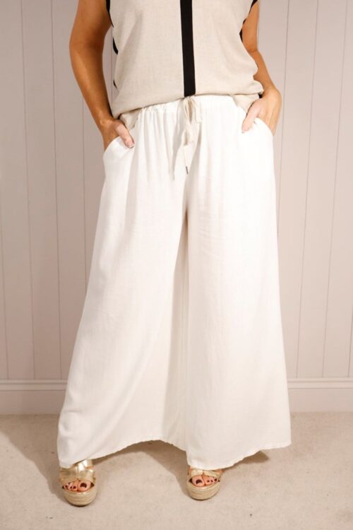 Drawstring Palazzo Pants