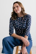 Monica 3/4 Sleeve Top Verbena