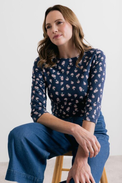 Monica 3/4 Sleeve Top Verbena