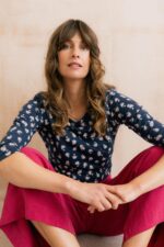 Monica 3/4 Sleeve Top Verbena - Image 4