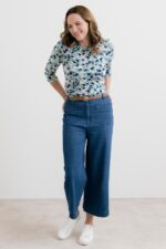 Monica 3/4 Sleeve Top Water Violet - Image 6