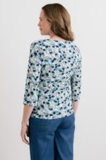 Monica 3/4 Sleeve Top Water Violet - Image 5