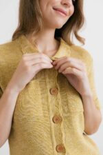 Phoebe Short Sleeved Jacket Linen Cotton Blend - Image 5