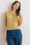 Phoebe Short Sleeved Jacket Linen Cotton Blend