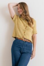 Phoebe Short Sleeved Jacket Linen Cotton Blend - Image 3