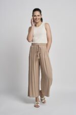 619C Wide Leg crinkle Viscose Culotte - Image 2