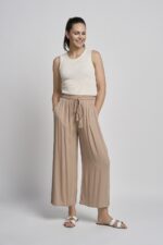 619C Wide Leg crinkle Viscose Culotte - Image 8