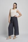 619C Wide Leg crinkle Viscose Culotte