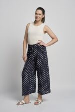619C Wide Leg crinkle Viscose Culotte