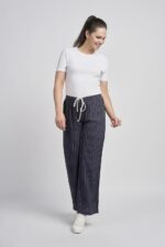 735T Wide Leg Stripe Palazzo