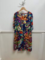 Contemporary Retro Paisley Printed Dress - Image 5