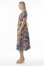 Buzios Godet Short Sleeve Dress - Image 2