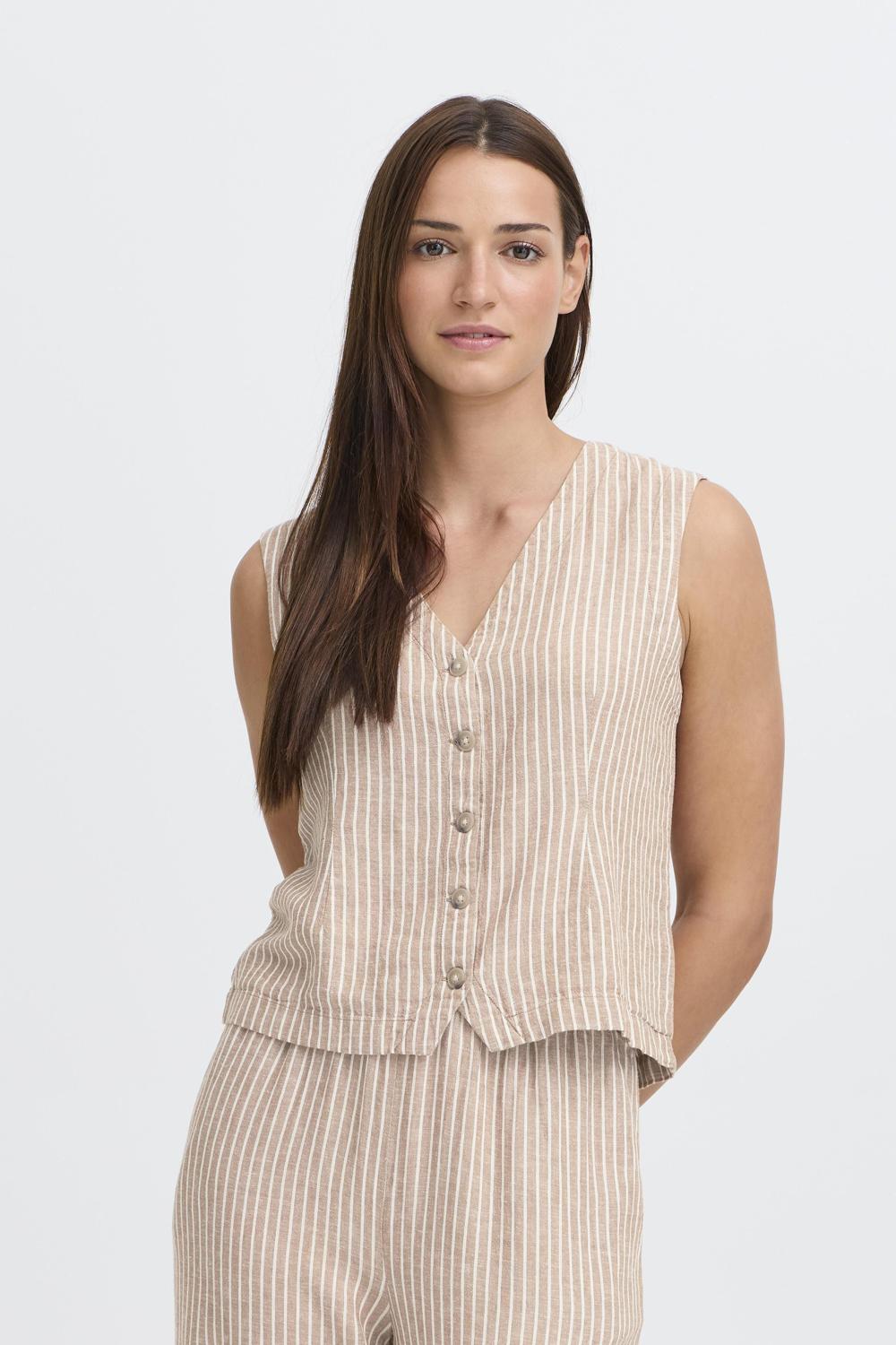 byfalakka-waistcoat-woodsmoke-stripe6 BYFalakka Waistcoat 2 - Image 1