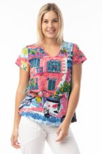 Scooter V Neckline Contemporary Top