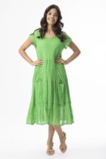 Cotton Gauze Essentials Pocket Bias Cut Dress - Image 4