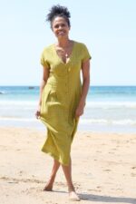 Drift Textured Seersucker Midi Dress - Image 3