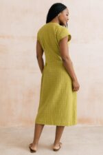 Drift Textured Seersucker Midi Dress - Image 5