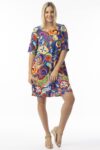 Contemporary Retro Paisley Printed Dress