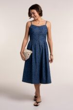 Mari Ikat Printed Midi Dress - Image 5