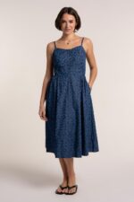 Mari Ikat Printed Midi Dress