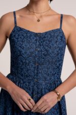 Mari Ikat Printed Midi Dress - Image 3